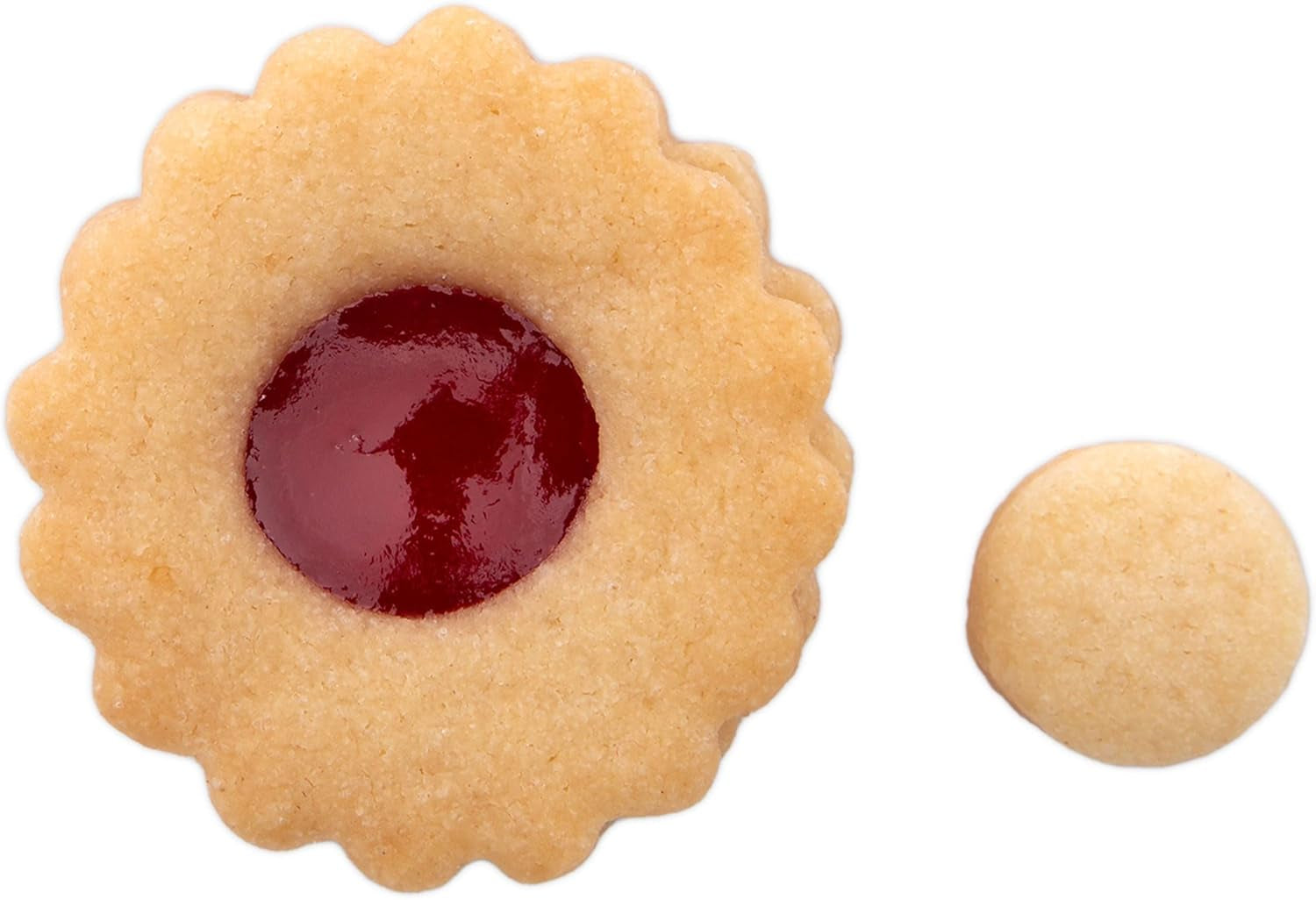 Formă de biscuiți Staedter Linzer, inelară, ø 4 cm/Î 1,5 cm, ondulată, argintie