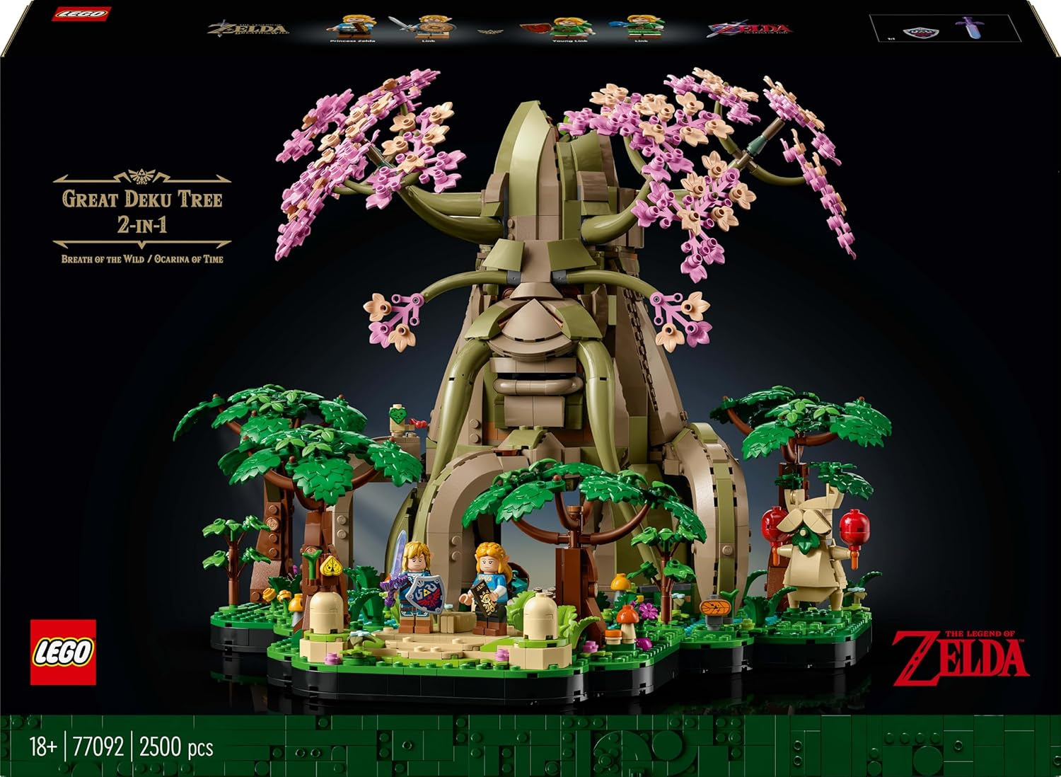 LEGO The Legend of Zelda Deku Tree 2-In-1 - collectible piece with Princess Zelda and 3 Link minifigures - building set for adults and gift idea for video game fans - 77092 Building sets Besuche den LEGO-Store