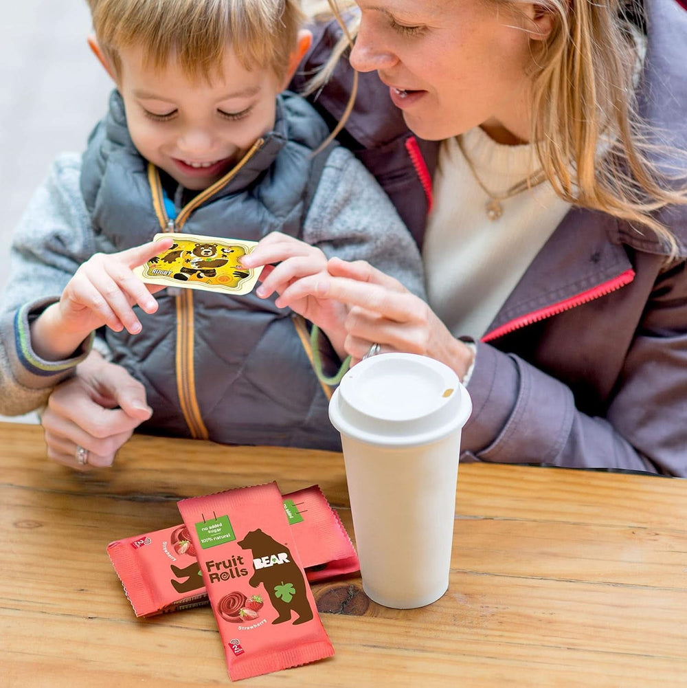 BEAR fruit rolls with strawberries, 100% natural ingredients, 30 x 20 grams Dehydrated products Naty Shop