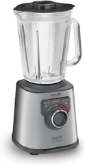 Krups KB403D Perfectmix + Hochleistungsstandmixer | 1,200W | 28,000 RPM | 2L Glasbehälter | 3 Preset Programs | Powelix- Technologie | Edelstahl/Dunkelgrau Kitchen Naty Shop Edelstahl/Dunkelgrau