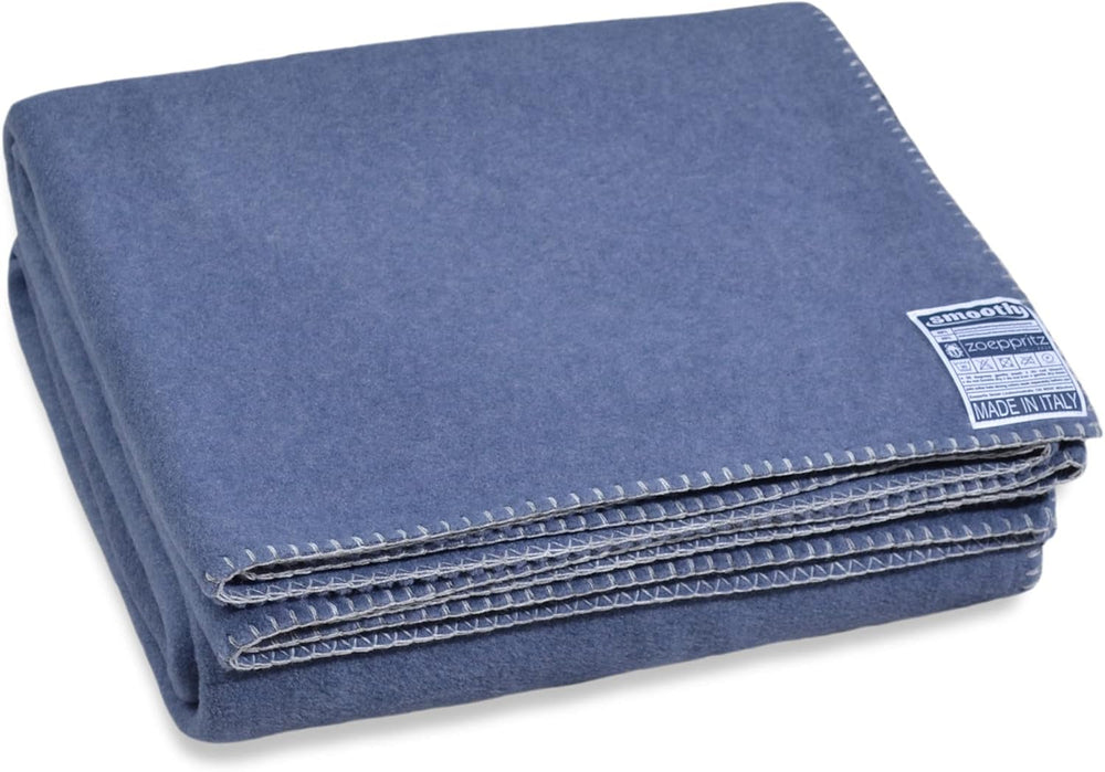 Zoeppritz since 1828 Smoothy fleece blanket - Fluffy comfortable polar fleece blanket - Vegan - 140X190Cm - 010 Off-White, 010 Offwhite Zoeppritz Since 1828 540 Indigo 140X190Cm