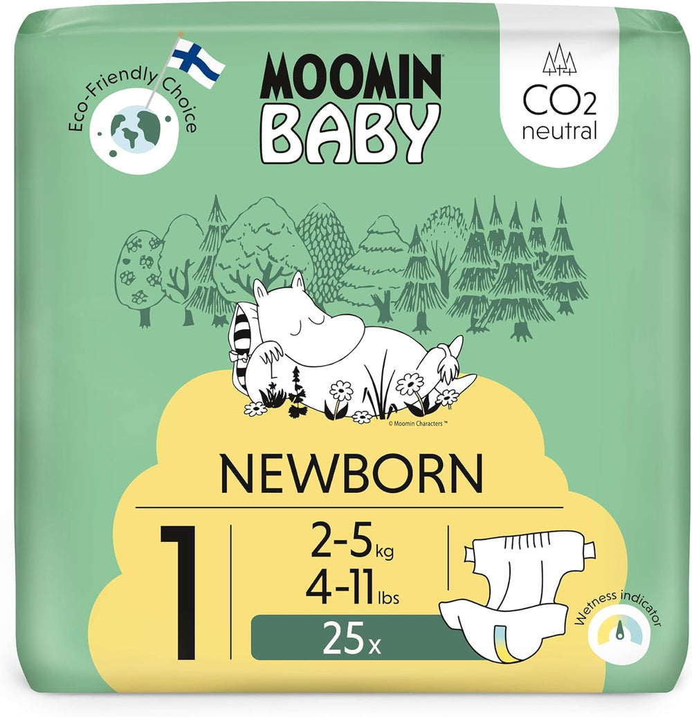 Moomin Baby Eco Diapers, Size 3, 5-8kg, 48 Pieces, Premium Soft Diapers | Soft and skin-friendly, breathable, absorbent, no unnecessary chemicals |