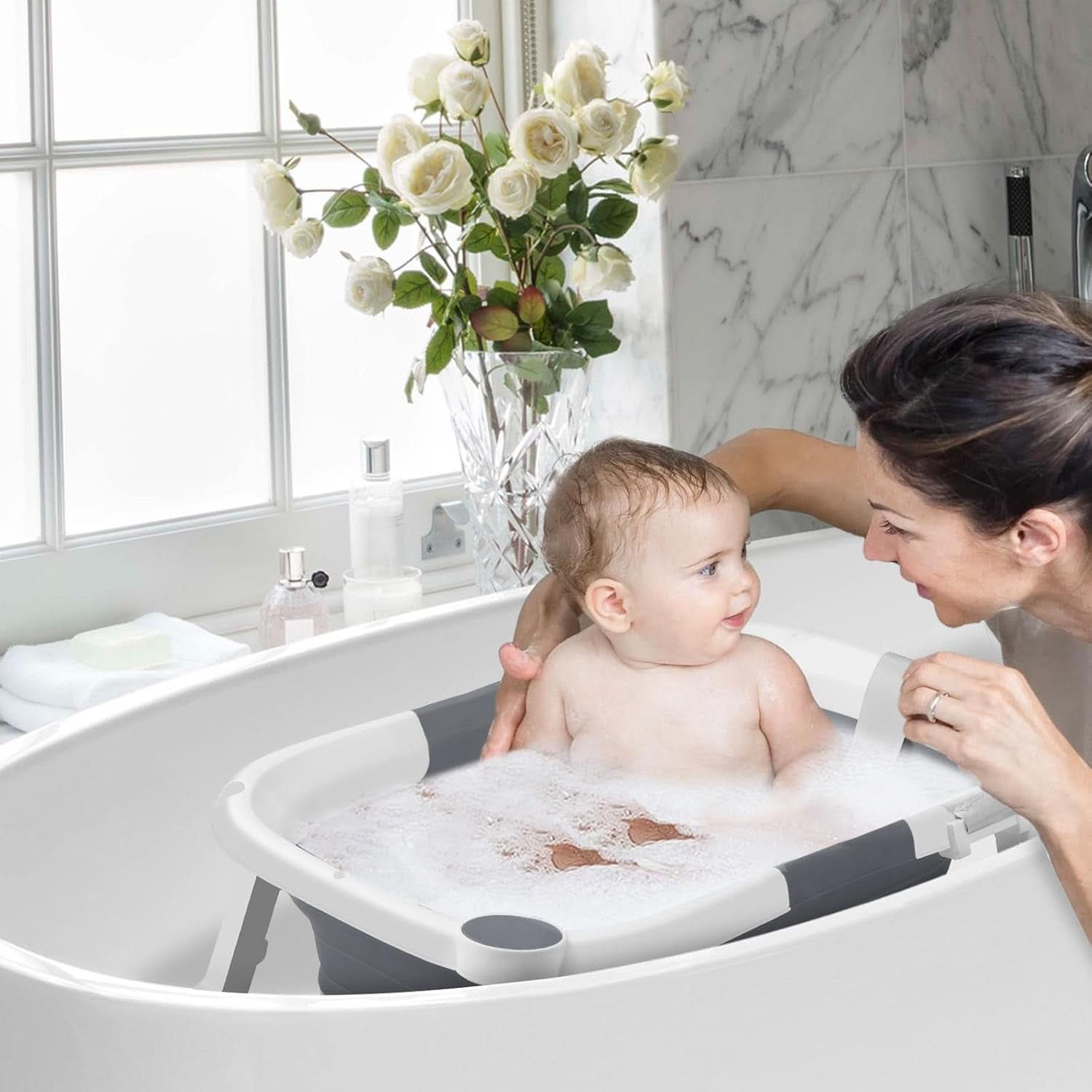 DEANIC portable and foldable bathtub, suitable for 0-6-12 months Mother and Child Naty Shop