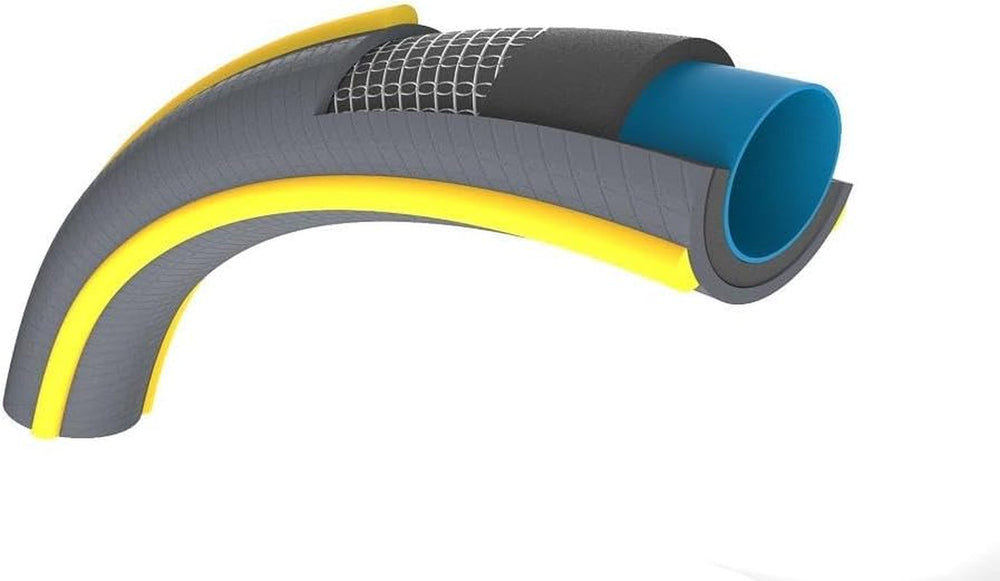 HOZELOCK - Furtun de grădină Ultramax Ø 12,5 mm (1/2") 15 m: Furtun de grădină robust, rezistent la intemperii, previne răsucirea, îndoirea și strivirea, fabricat din 40% PVC reciclat [116240], Gri
