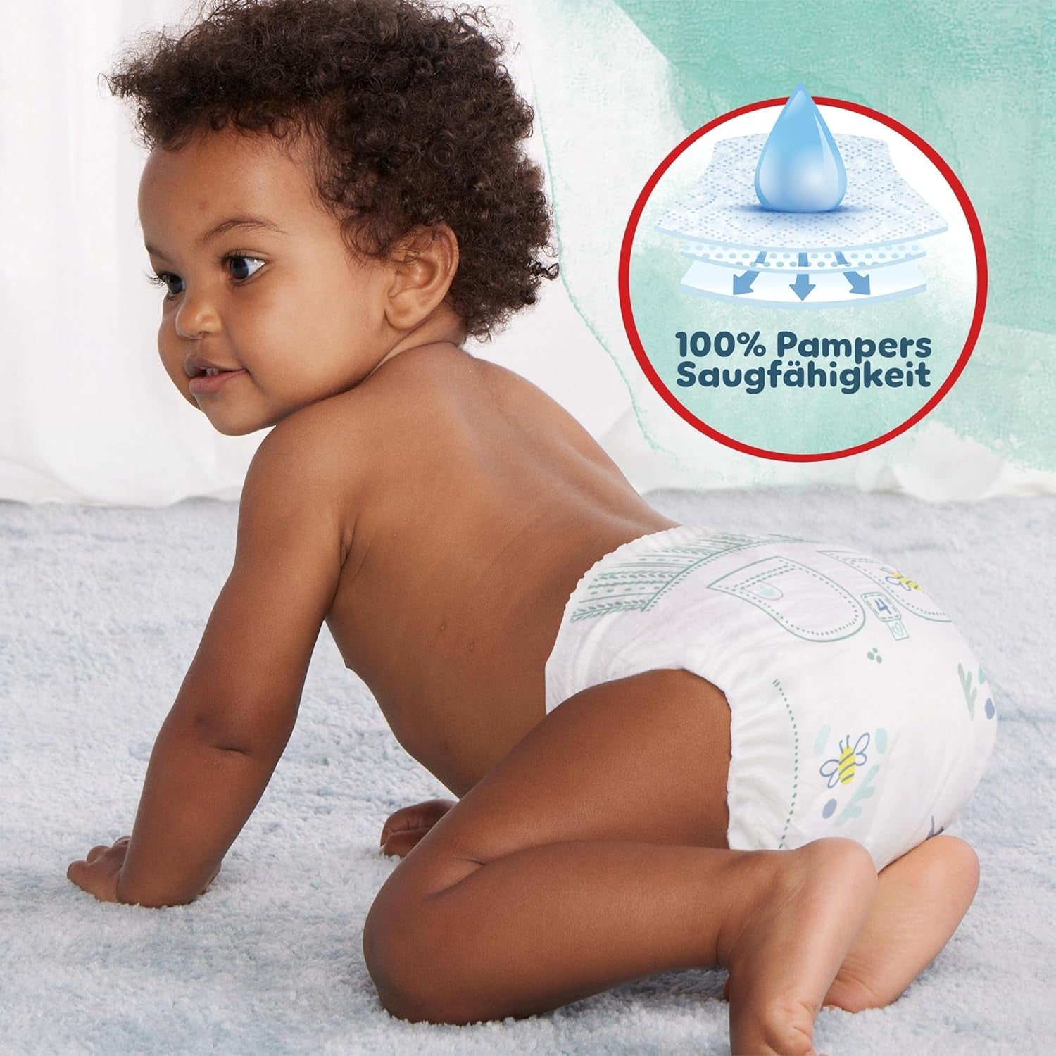 Pampers Harmony Pants Size 6 Diapers, 132 Diapers, 15kg+, Gentle Skin Protection and 360° Comfort