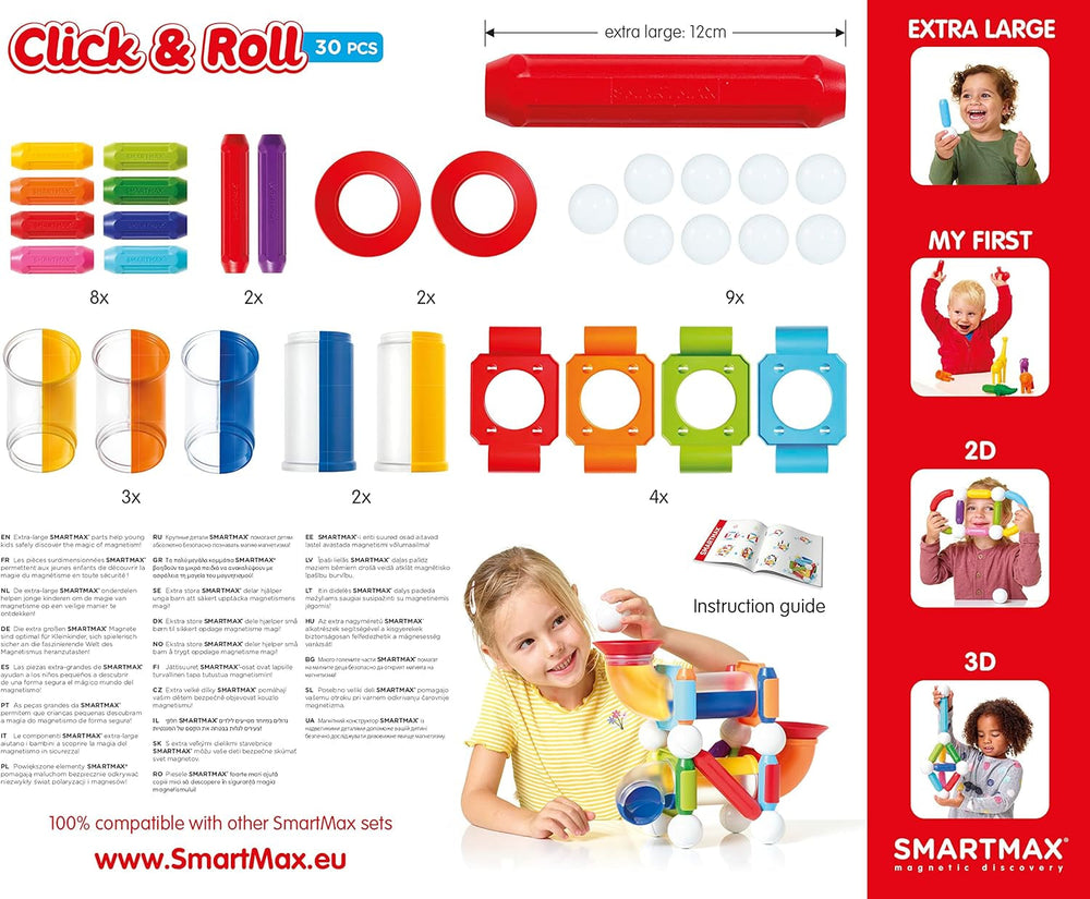 SMX404 Magnet-Konstruktionsbaukasten, 3 years to 99 years, Mehrfarbig, Pequeño