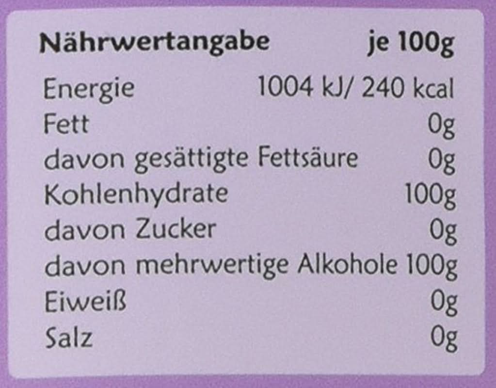 Original birch sugar from Finland, 1 Kg Sweeteners Naty Shop