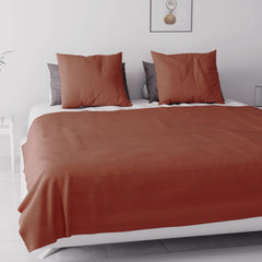 Soleil D'Ocre, Adele, bedspread, sofa throw, cotton, brick red, 220 X 240 Cm Beds and Blankets Besuche den Soleil d'ocre-Store