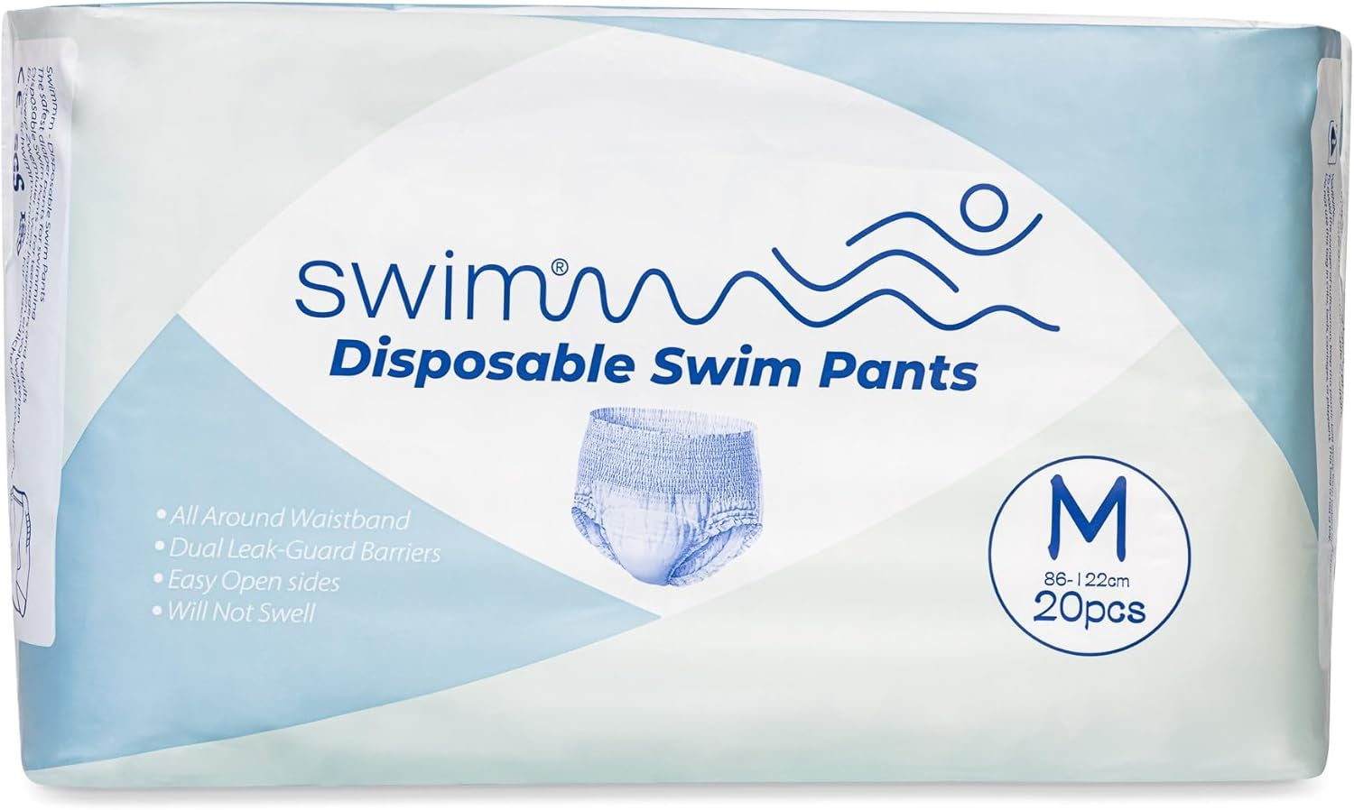 Disposable Swim Diapers Size 7 - 36 Pieces - Discreet, Breathable and Skin Friendly - Baby Swim Diapers - Provides Safety While Swimming - 18-30kg