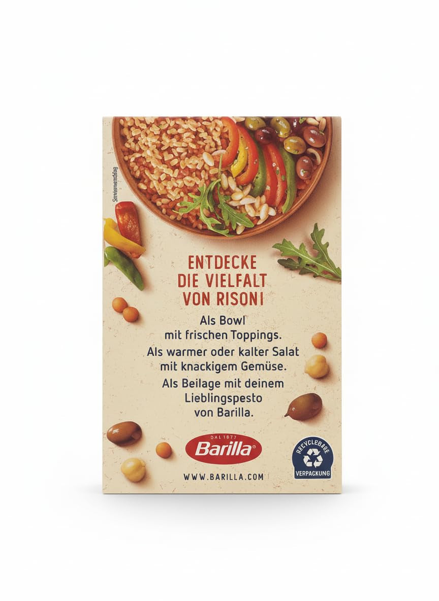 Barilla Risoni from legumes - red lentils and chickpeas, 1 pack (1 x 300g)