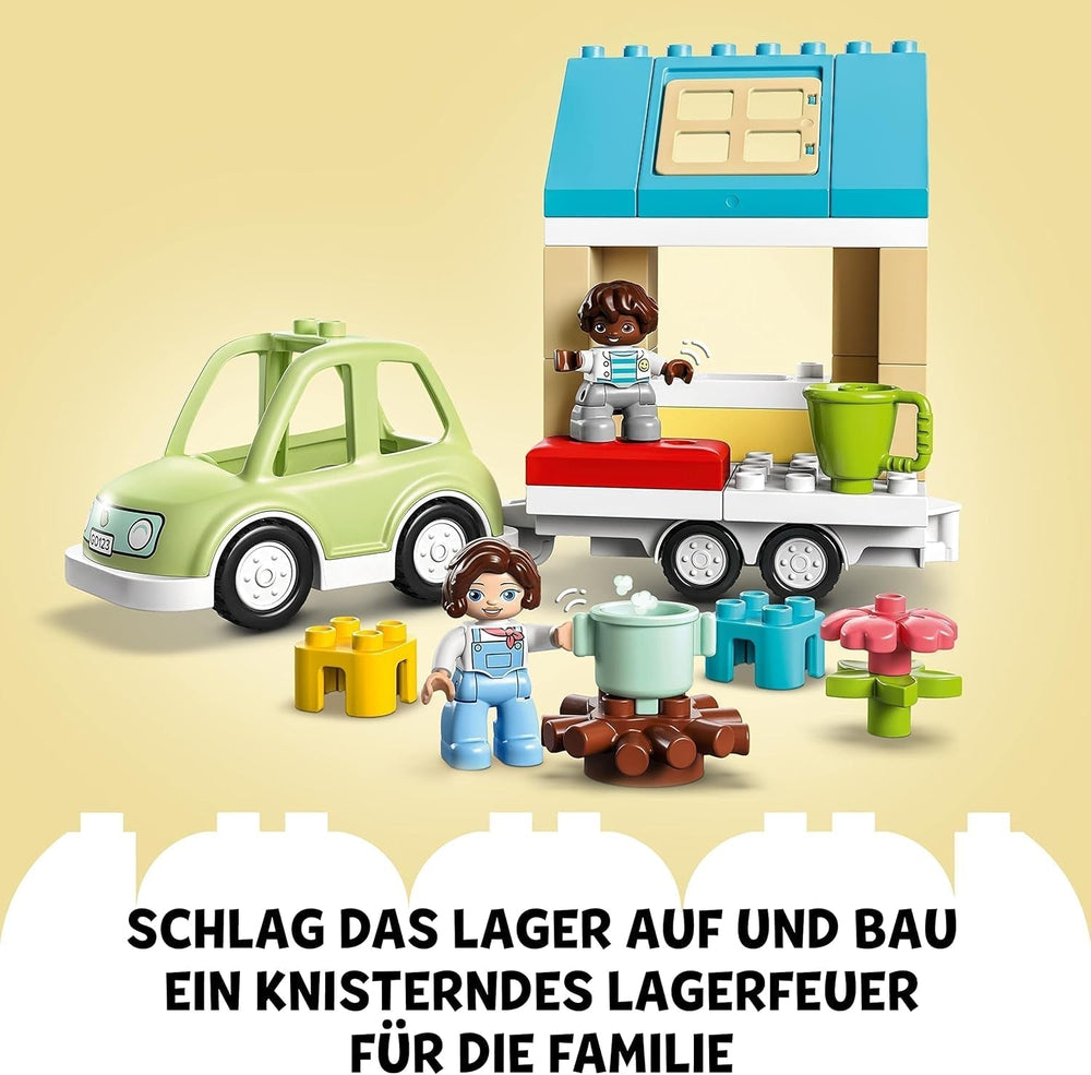LEGO 10986 DUPLO At Home On Wheels, toy car with large bricks, figures and toy car for boys and girls from 2 years old, develops fine motor skills Building sets Besuche den LEGO-Store
