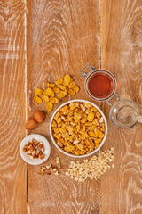 Dr. Oetker Vitalis Crunchy Flakes: Crunchy muesli with corn flakes and almond pieces, pack of 5 (5 x 600g)