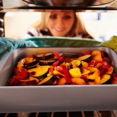 Relaxdays baking pan, non-stick, 4 liters, carbon steel, brown Molds and baking trays Naty Shop