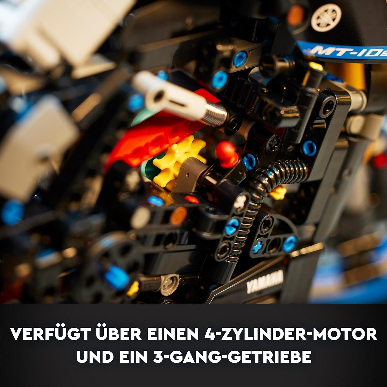 LEGO 42159 Technic Yamaha MT-10 SP Motorcycle Model Kit for Adults, Authentic 4-Cylinder Engine Vehicle Model, Functional Steering and Ar App, Gift for Men and Women Building Kits Besuche den LEGO-Store
