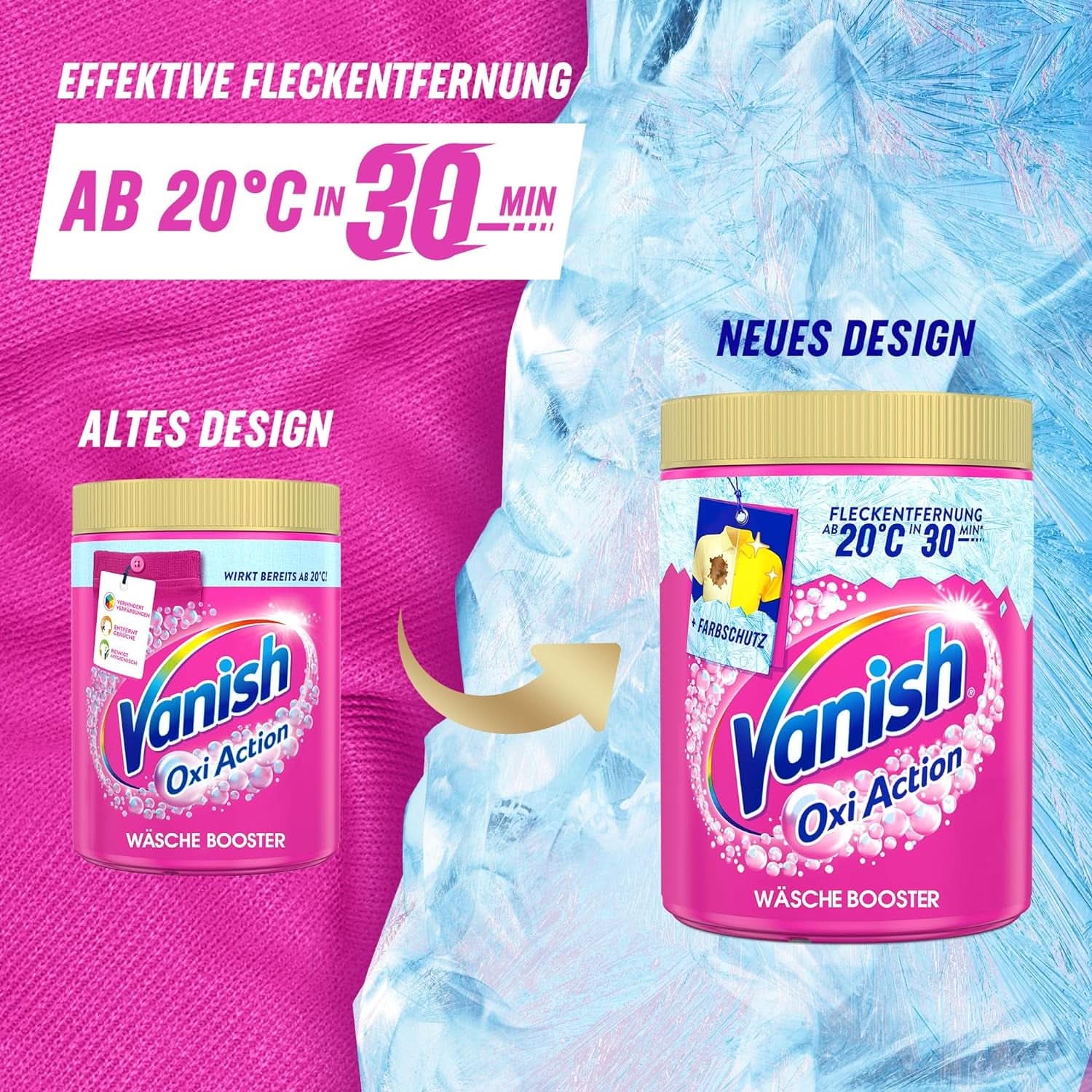 Vanish Oxi Action Powder Pink - 1,125 Kg - pudră de îndepărtare a petelor și de îmbunătățire a rufelor fără clor - pentru rufe colorate Detergenti Rufe Naty Shop