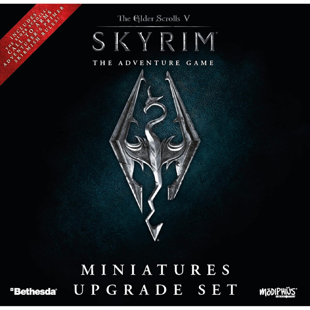 Modiphius The Elder Scrolls: Skyrim – Adventure Board Game – Upgrade Miniatures Set | Board game | Ages 14+ | 1-4 players | Game time 60-120 minutes, Grey, Red