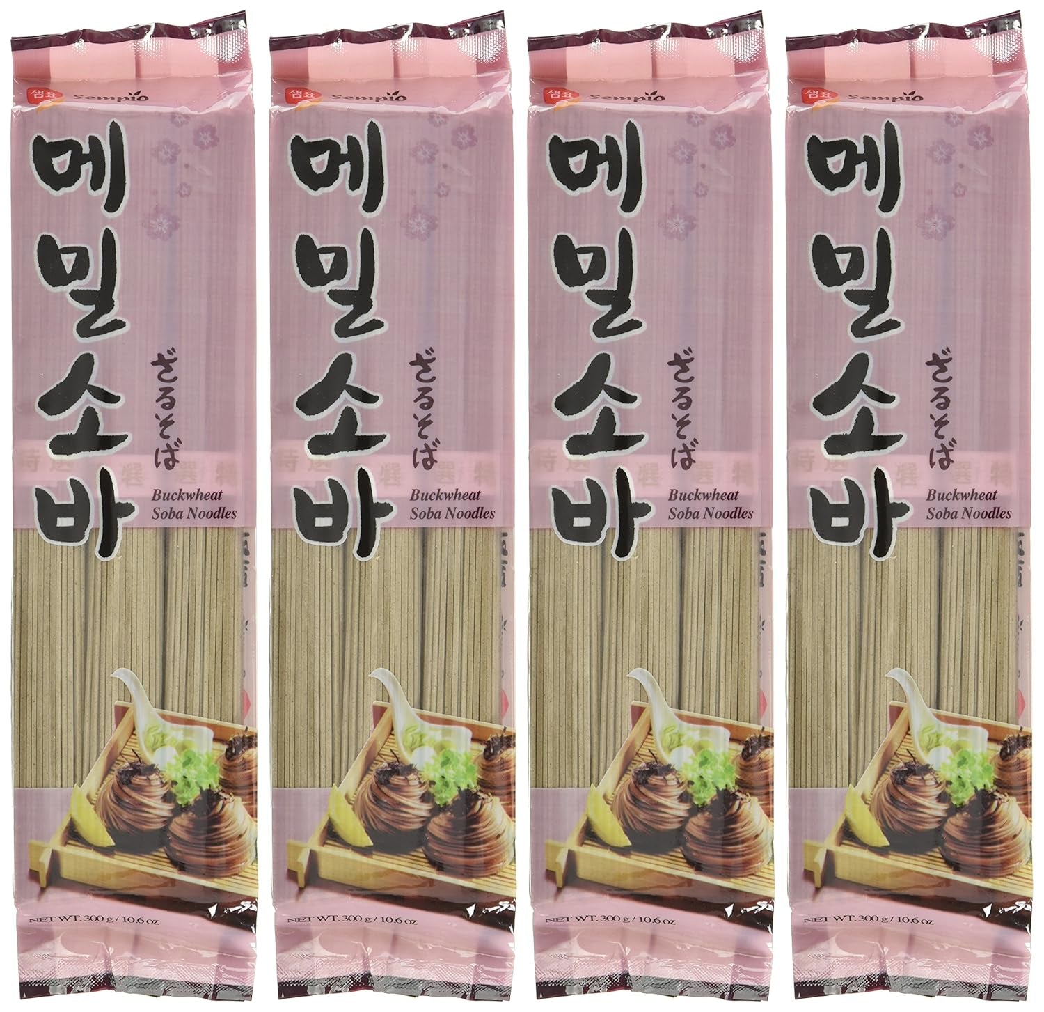 Sempio Buckwheat Noodles (Stove), Pack of 4 (4 x 300g)