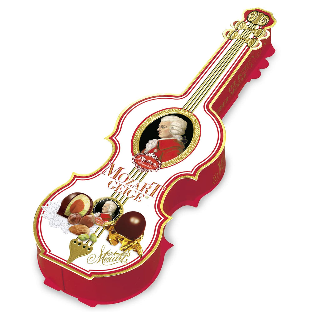 Reber Mozart balls with dark chocolate, pack of 6 with marzipan and nougat, vegan - 1 x 120 g