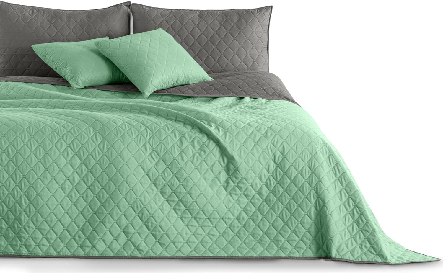 Decoking Bedspread 200 X 220 Cm Graphite Anthracite Silver Gray Two-sided bedspread easy to maintain Axel Beds and Blankets Besuche den DecoKing-Store Axel Mint Steel 200 X 220 Cm