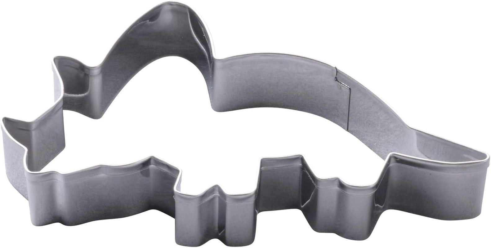 Set de forme de biscuiți Zenker cu dinozauri din oțel inoxidabil, 4 piese – Perfect pentru sesiuni creative de copt cu copiii, lavabil în mașina de spălat vase, design modern cu dinozauri, argintiu