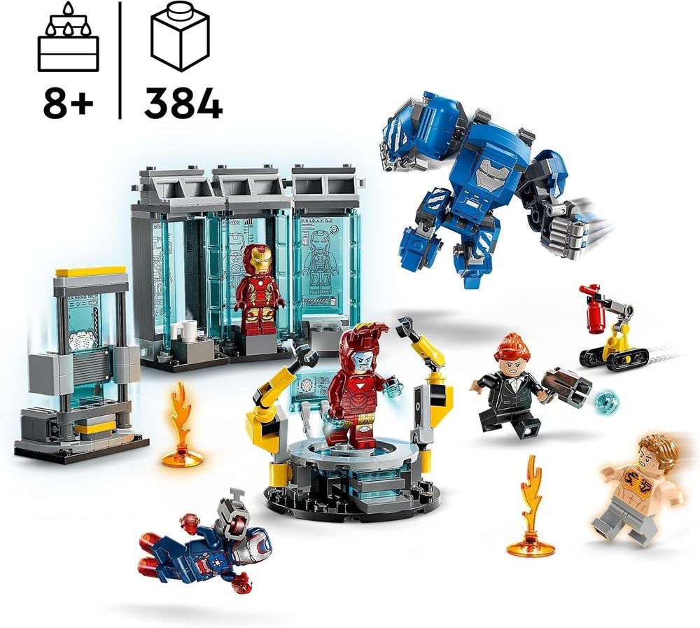 LEGO Marvel Iron Man's Laboratory: Hall of Armor - Superhero Toy with a Mech Figure, 5 Minifigures Including Aldrich Killian - Avengers Gift for Boys and Girls Ages 8+ 76315 Building Sets Beuche den LEGO-Store