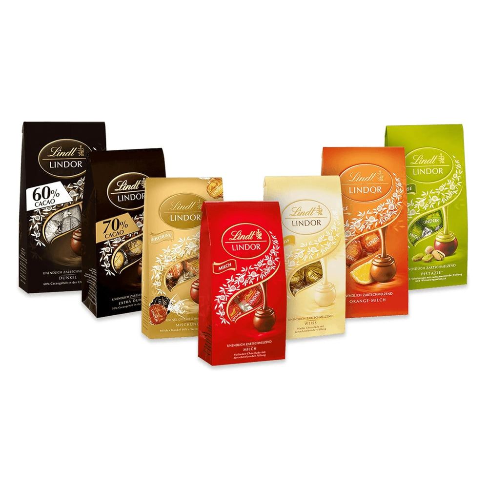 Lindt Chocolate Praline Gift Set | 477g | 5 boxes of Lindt pralines in the variants: Exquisite, Mini Praline, LINDOR Gift, Small Thank You, From the Heart | Praline gift | Chocolate gift