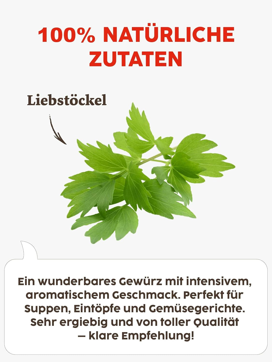Kotanyi Liebstöckel gerebelt, Gewürze für Großverbraucher und Gastronomie, 1200 ml, 160 g