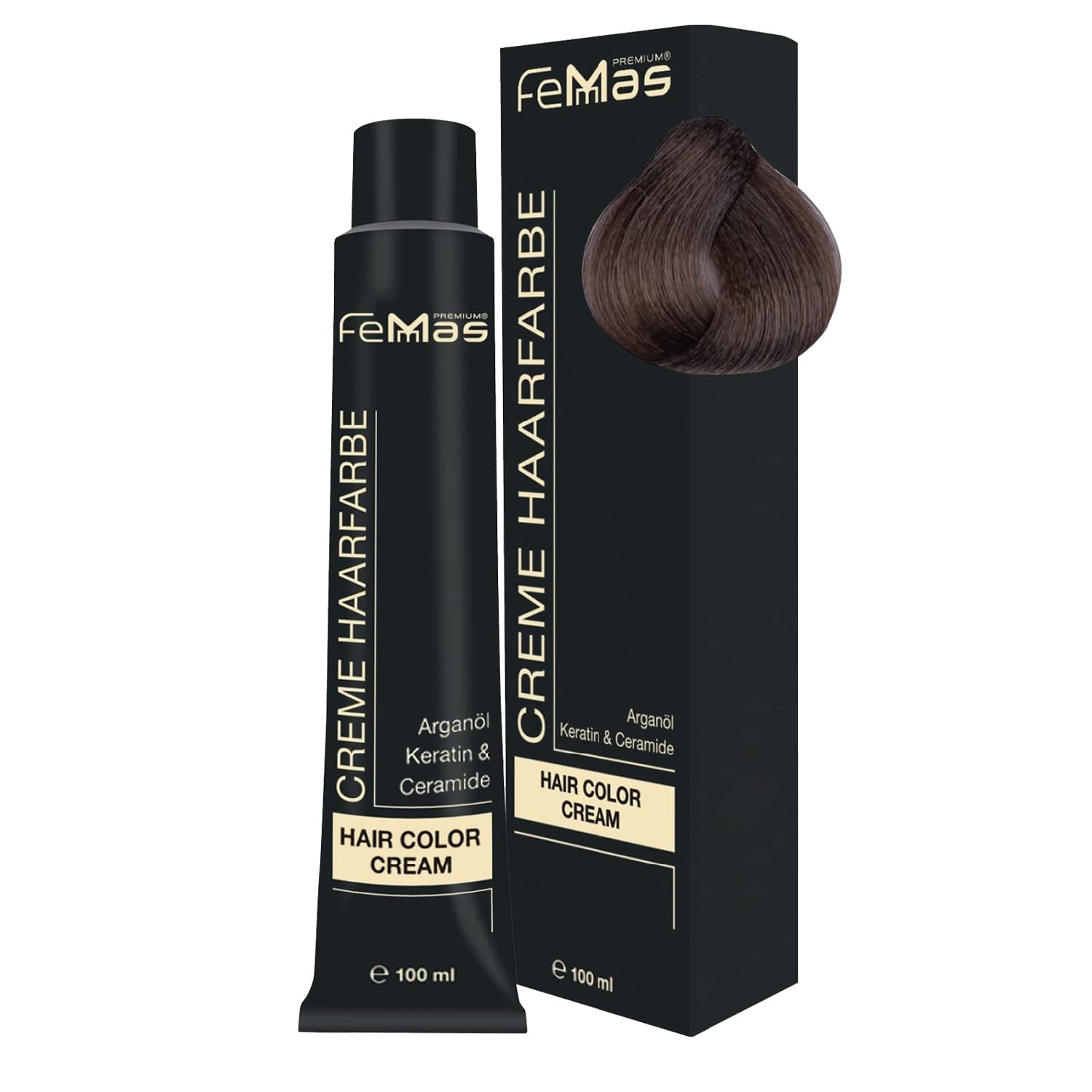FemMas Hair Colour Pure & Mix Red I Cremă profesională cu ulei de argan, keratină și ceramide I Ca o vopsea de păr permanentă sau nuanță pentru rezultate radiante, de lungă durată I 100 ml