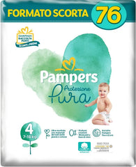 Pampers Naturello, 76 diapers with cotton and natural plant materials, 0% fragrance, size 4 (7-18 kg) Mother and Baby Naty Shop 4 (76 pcs)