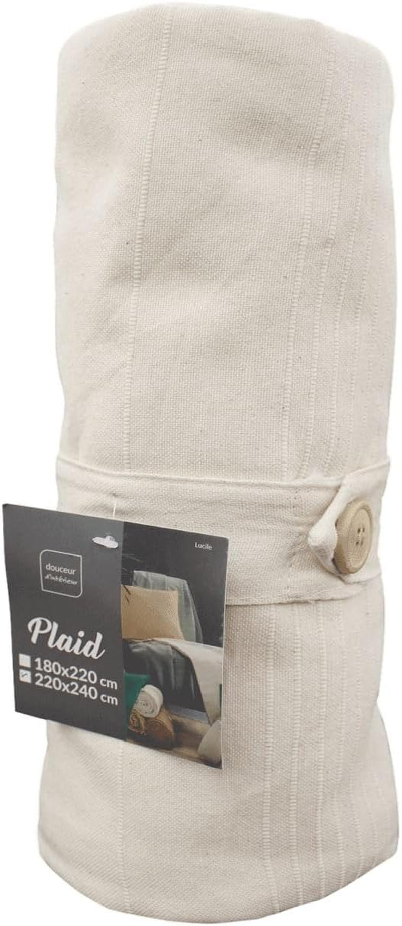 Douceur D'Intérieur, Blanket (220 X 240 Cm) Lucile Curry, Polycotton, Unicolor Beds and Blankets Douceur d'Intérieur Natura 220 X 240 Cm