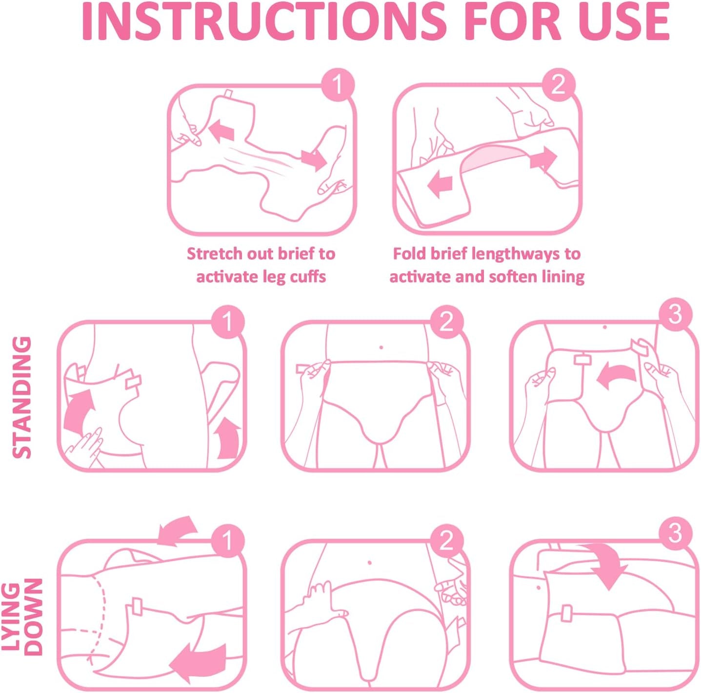 Adult printed diapers 5500-5800 ml, 10 pieces - Baby Usagi (XL)