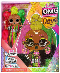 LOL Surprise! Păpușa la modă OMG Queens - SWAYS - 20 de surprize, inclusiv ținută, accesorii, suport pentru păpuși și multe altele - De colecție - Pentru băieți și fete cu vârsta de 4 ani și peste
