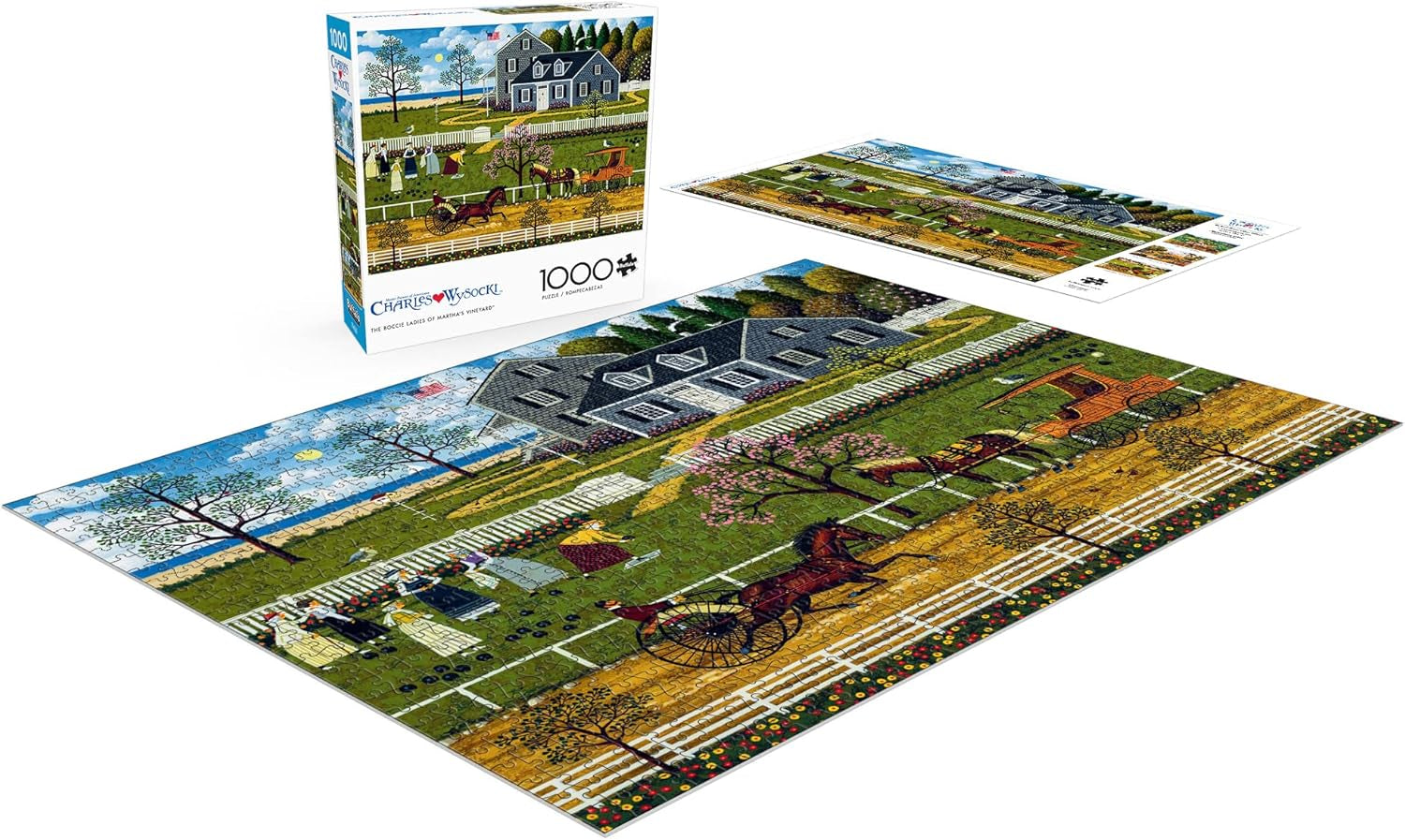 Buffalo Games - Charles Wysocki - Doamnele Boccie din Marthas Vineyard - puzzle jigsaw 1000 piese Puzzle Naty Shop