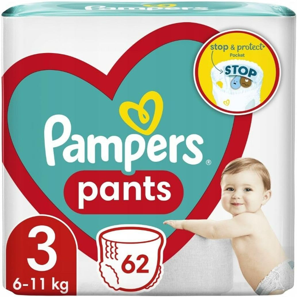 Pampers Pants diapers size 5 (12-17 kg), 48 pieces, protection and comfort. Easy to use Pampers diapers.