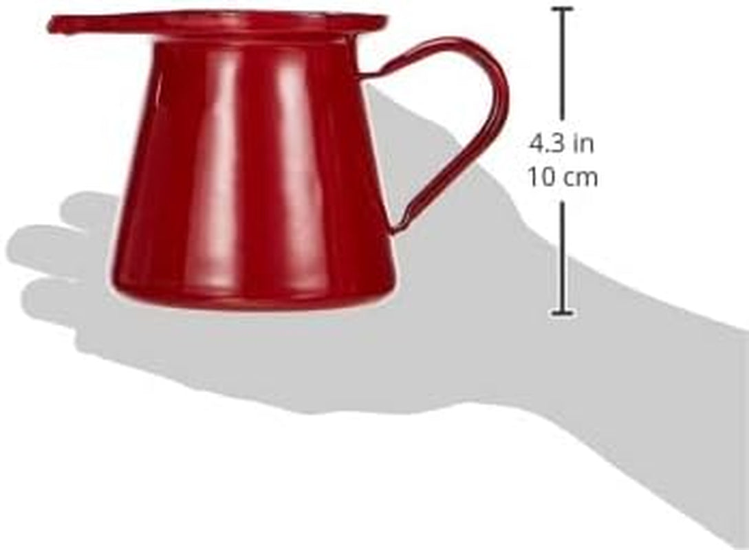 910550 – Cană roșie de lapte, servește 0,50 litri.