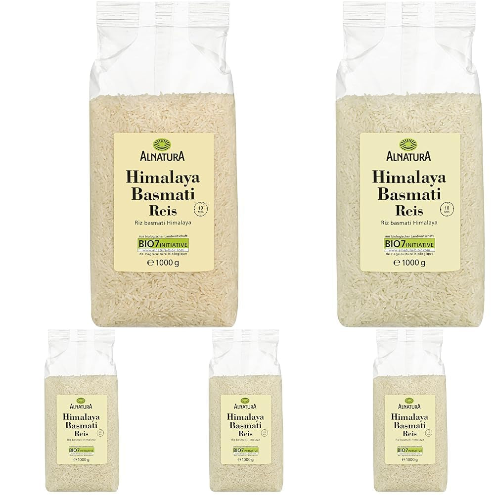 Organic Himalayan white Basmati rice, 1 kg