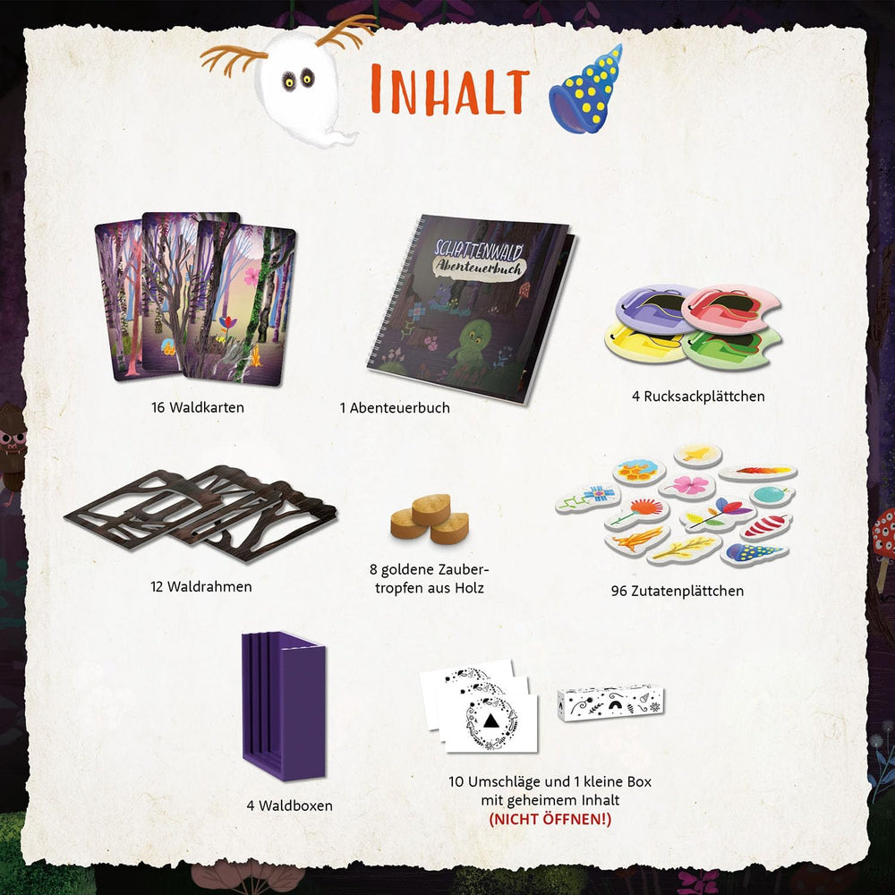 Kosmos 685027 Forest of Shadows, Cooperative game for 2-4 year olds, 7 years and up, Board game for kids, With excellent 3D material, In 18 chapters with about 15 minutes of play time