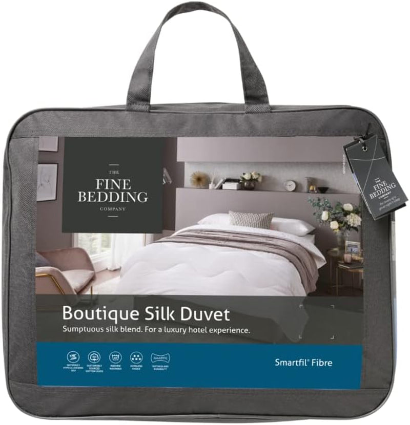Boutique Silk Comforter, Luxury Bedding, Machine Washable (13.5 Tog, Double) Naty Shop Duvets & Quilts