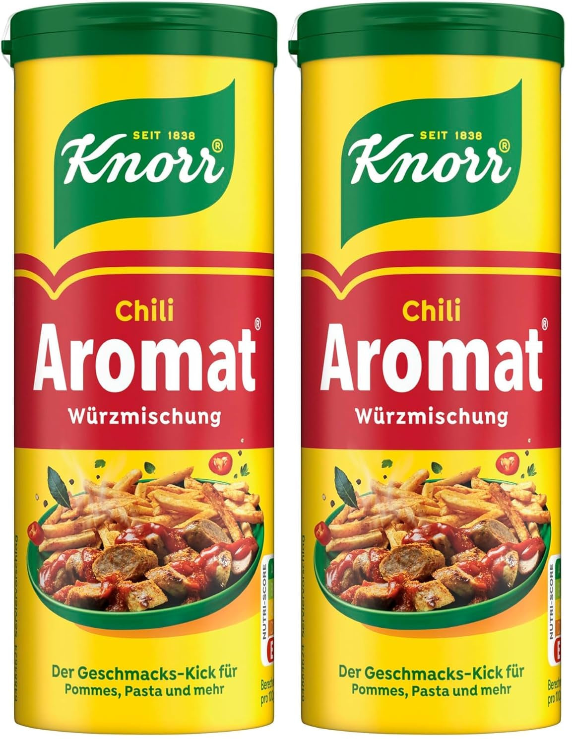 Knorr Würzmischung Chili Flavored for quick dishes to season and season potatoes, pasta, vegetables and more 90 g