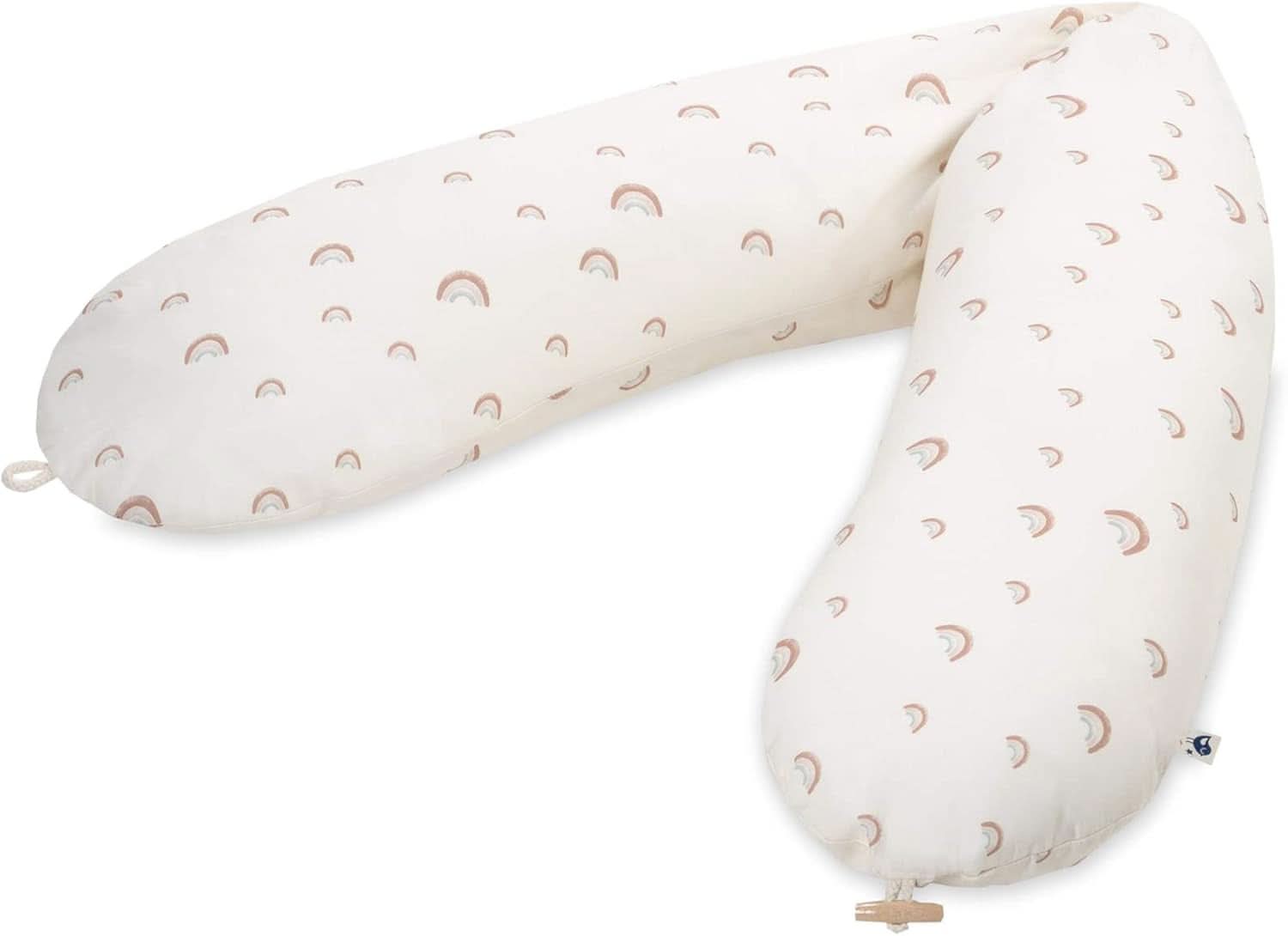 Julius Zöllner Organic nursing pillow 190 cm, filling 42 liters Eps microbeads, made in Germany Accessories Food and Breastfeeding Baby Naty Shop Rainbow
