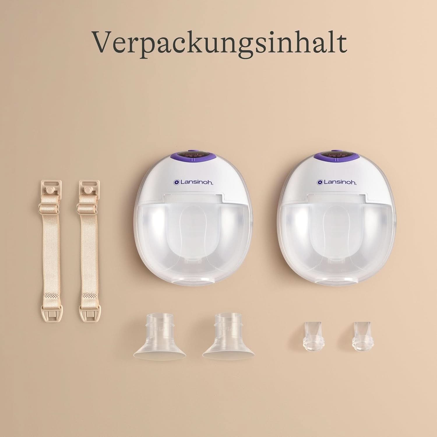 Lansinoh Tragbare Elektrische Doppelmilchpumpe – Freihändig Und Leise Abpumpen Ohne Kabel & Schläuche – Wiederaufladbarer Akku – Einfache Bedienung & Reinigung - Handsfree Accessories Food and Breastfeeding Bebe Naty Shop