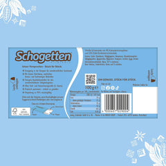 Schogetten Stracciatella chocolate bar 100g, individually portioned. A delight. Piece by piece.