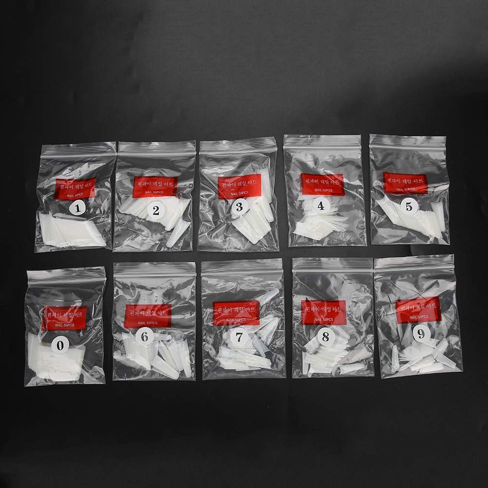 500 de bucăți de vârfuri de unghii false, vârfuri de unghii naturale artificiale franceze pentru manichiură, L, unghii false DIY, gel UV oval, accesorii pentru unghii pentru femei și fete (culoare naturală)