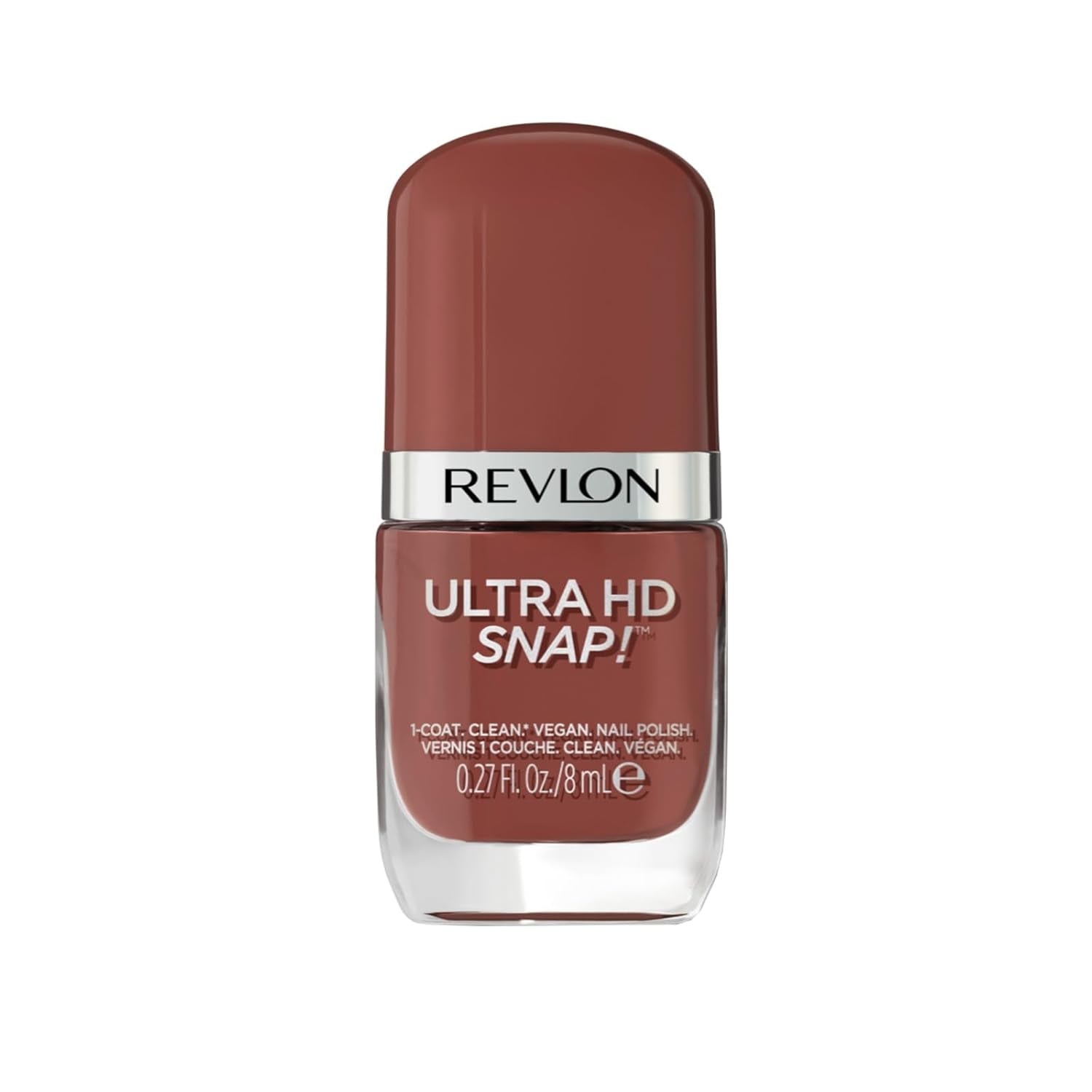 Revlon Ultra HD Snap Nail Polish Long Lasting Vegan Formula Quick Dry One Coat Full Coverage Color (8ml) Hot Stuff (007) Unisex