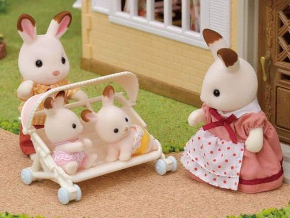 Sylvanian Families L5533 Triplets Stroller - Dollhouse Playset Naty Shop Dolls