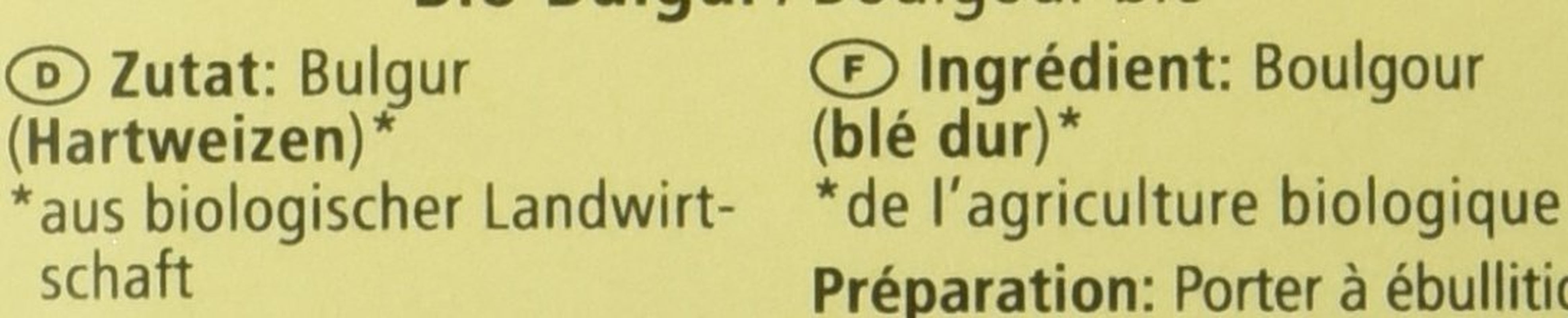 Organic bulgur, 500 g