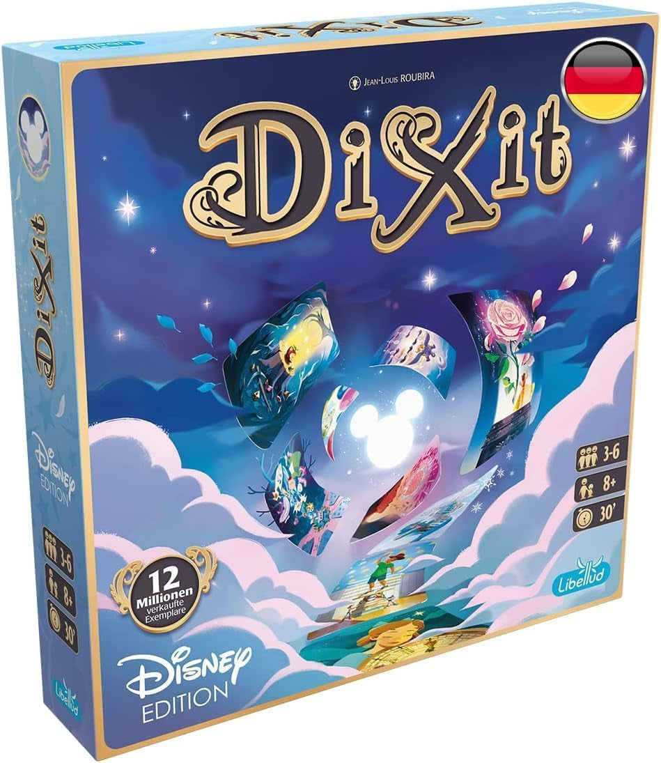 Asmodee, Dixit, German Version, Base Game, A Picture is Worth a Thousand Words, Creative Family Game for 3-8 Players Ages 8+, Game of the Year 2010 with 30 Minute Playtime