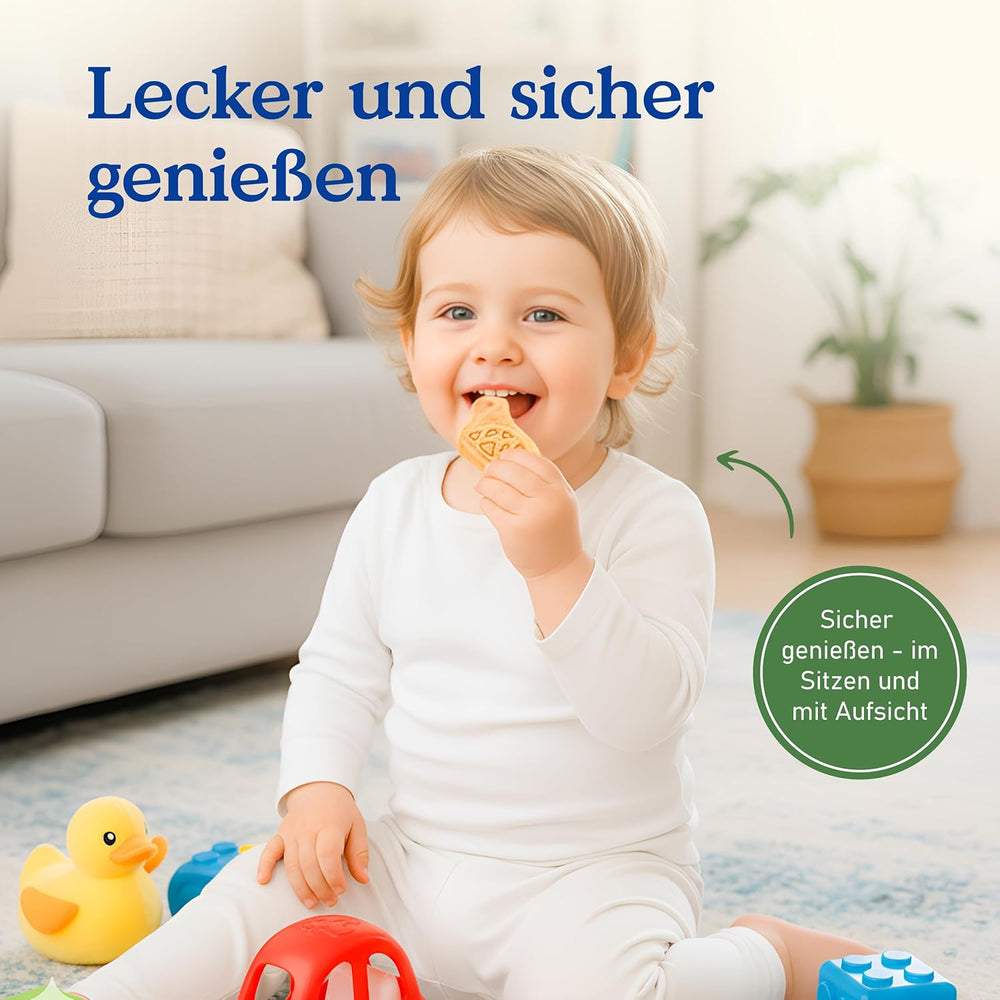 Alete Organic Crunchy Biscuits with Alac (4 x 125g) - Crunchy Alac Biscuits for babies, palm oil free, from 10 months