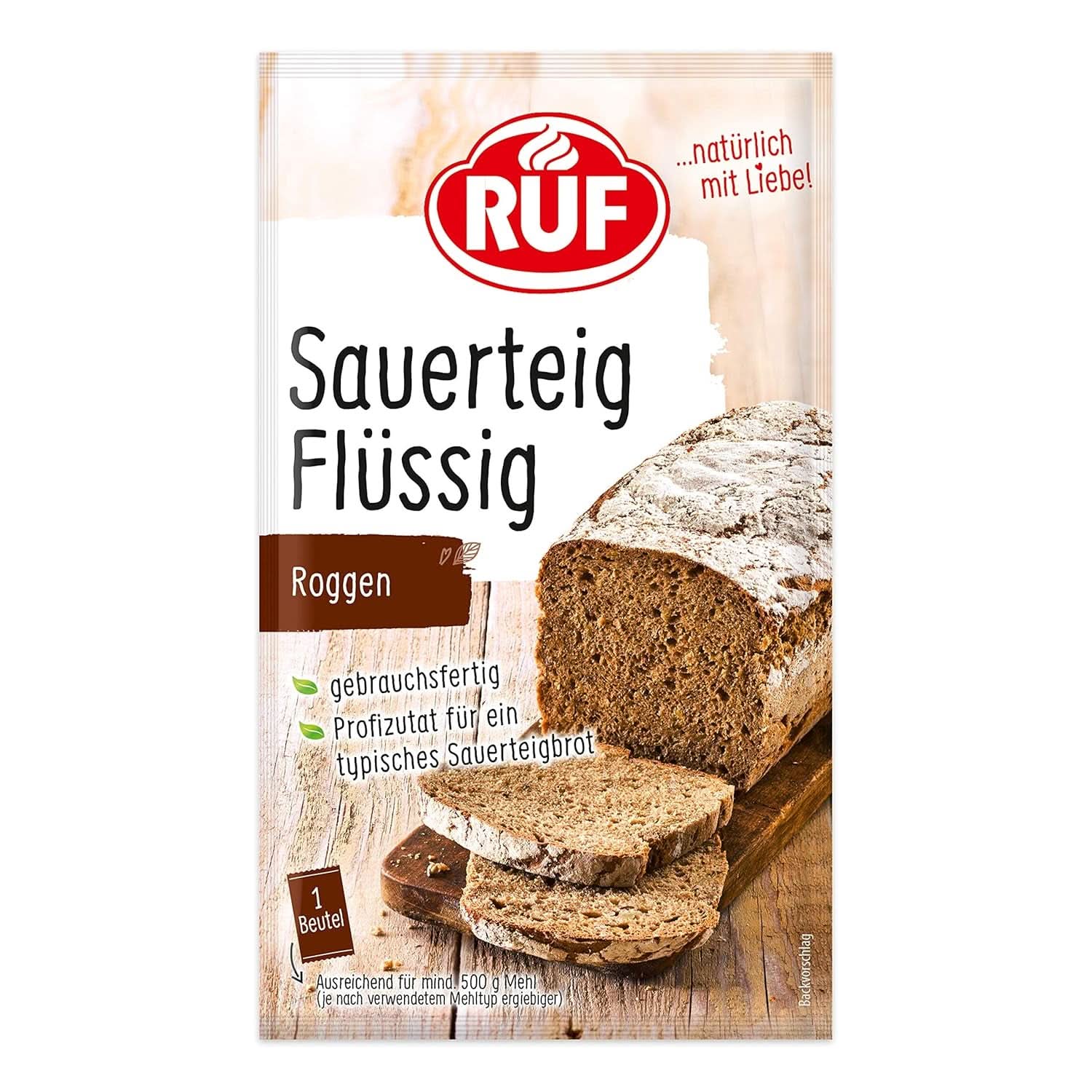 RUF Rye Sourdough Liquid, liquid extract for bread dough and rolls, Sourdough, rye and wholemeal bread, 170 grams Kitchen Naty Shop Liquid 70 grams