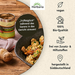 Herbaria Trüffelglück bio 110g M-Dose - Fertiges Bio-Pilz- & Trufflegewürz für intensiv-köstliche Gerichte - mit erlesenen Ingredient - in nachhaltiger Aromaschutz-Dose
